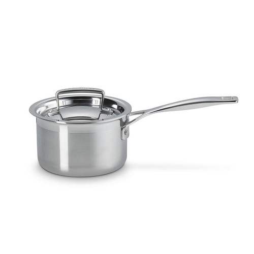 Le Creuset 3 Ply Stainless Steel 14cm Saucepan with Lid Le Creuset 3 Ply Stainless Steel 14cm Saucepan with Lid