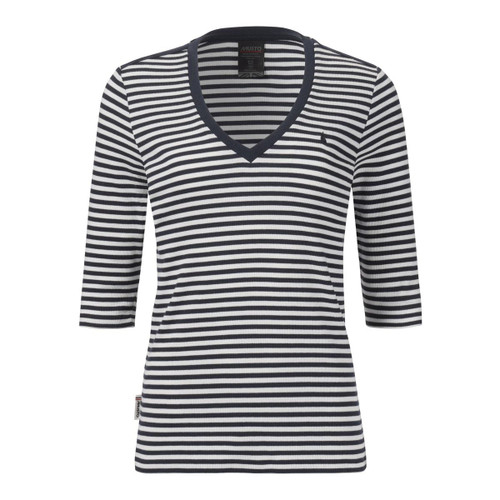 Musto Womens Classic V Neck Stripe Tee