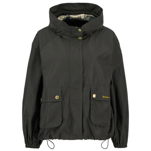 Olive/Ancient Tartan Barbour Womens Mae Showerproof Jacket