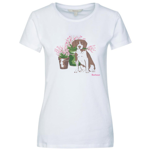 White Barbour Womens Bowland T-Shirt
