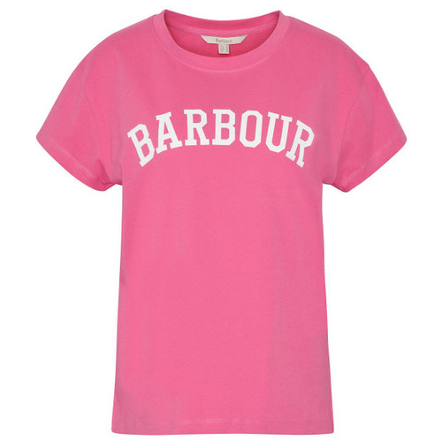 Rose Pink Barbour Womens Northumberland Classic T-Shirt