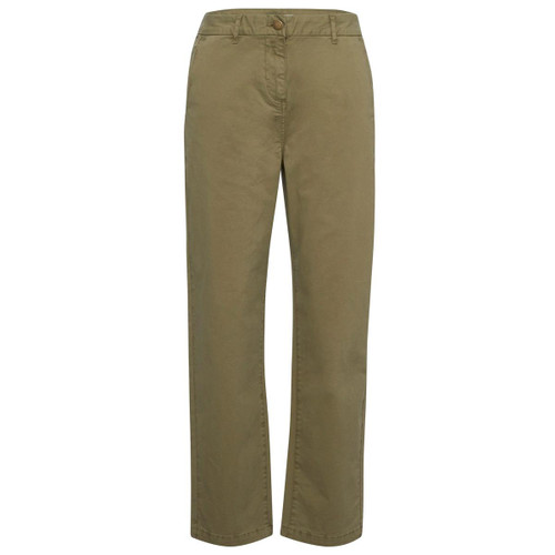 Khaki Barbour Womens Chino Trousers