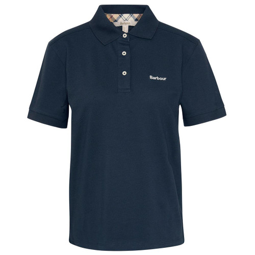 Navy Barbour Womens Bowford Polo Top