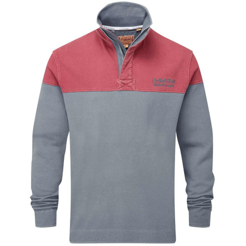 Slate Red/ Dark Pigeon Blue Schoffel Mens Helford Heritage Sweatshirt
