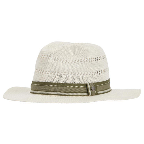 Antique White Barbour Mens Whitfield Fedora Hat