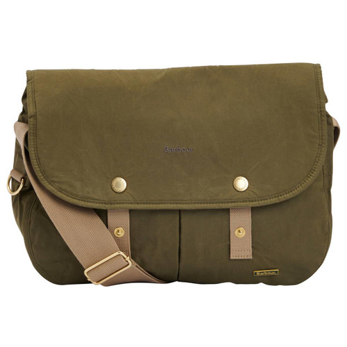 Dusky Green Barbour Transport Riever Crossbody Bag