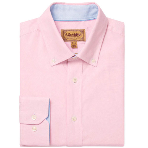 Light Pink Schoffel Mens Holt Soft Oxford Tailored Shirt