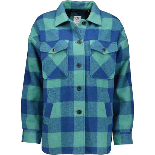 Coastal Check Swanndri Womens Harbourage Lite Wool Shirt Jacket
