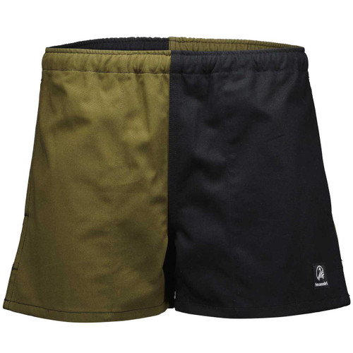 Olive/Black Swanndri Mens Chequered Rugby Shorts