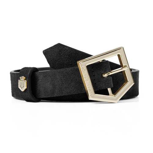 Black Suede Fairfax & Favor Womens Sennowe Belt