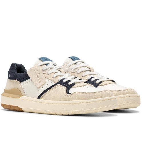 Navy Combi Clarks Mens Courtlite2 Lo Trainer