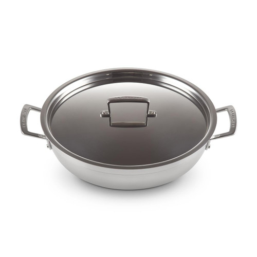 Le Creuset Classic 3-ply Stainless Steel Shallow Casserole with Lid