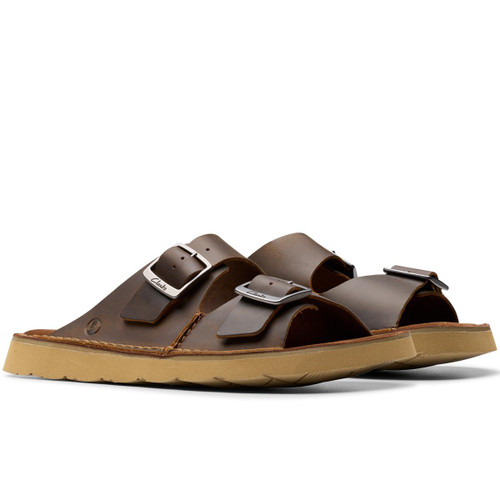 Beeswax Leather Clarks Mens Solsbury Strap Sandal