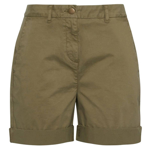Khaki Barbour Womens Chino Shorts SS25