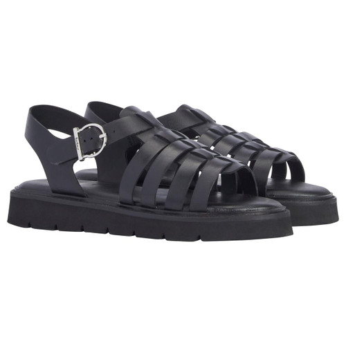 Black Barbour Womens Otterburn Fisherman Sandal