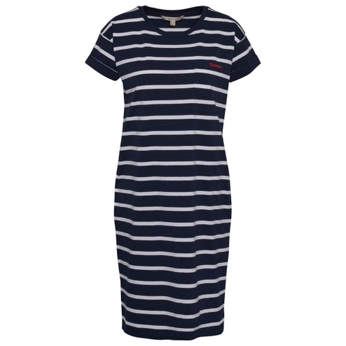 Navy Barbour Womens Otterburn Stripe Dress