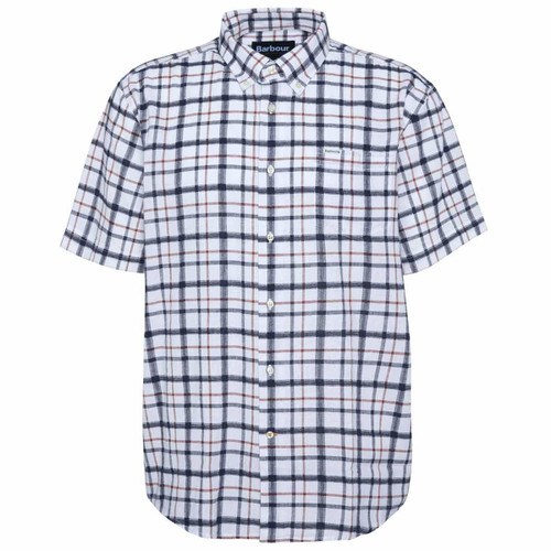 Navy Barbour Mens Glover Short Sleeve Linen Blend Regular Fit Shirt Navy Barbour Mens Glover Short Sleeve Linen Blend Regular Fit Shirt