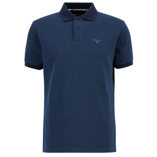 Navy Barbour Mens Harworth Tailored FIt Polo Shirt