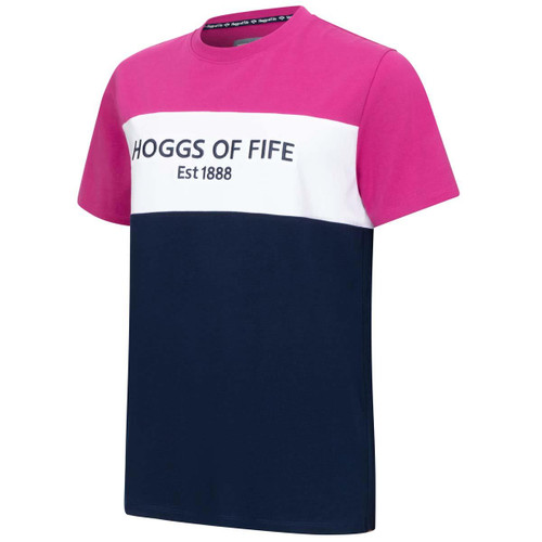 Berry/White/Navy Hoggs Of Fife Womens Darcie Colour Block T-Shirt Berry/White/Navy Hoggs Of Fife Womens Darcie Colour Block T-Shirt