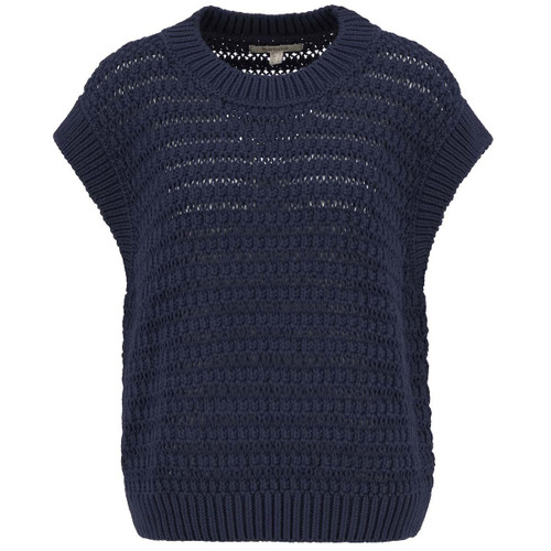 Navy Barbour Womens Melanie Sleeveless Knitted Jumper