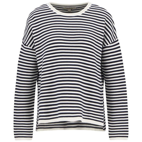 Navy Stripe Barbour Womens Marine Stripe Knitted Jumper Navy Stripe Barbour Womens Marine Stripe Knitted Jumper