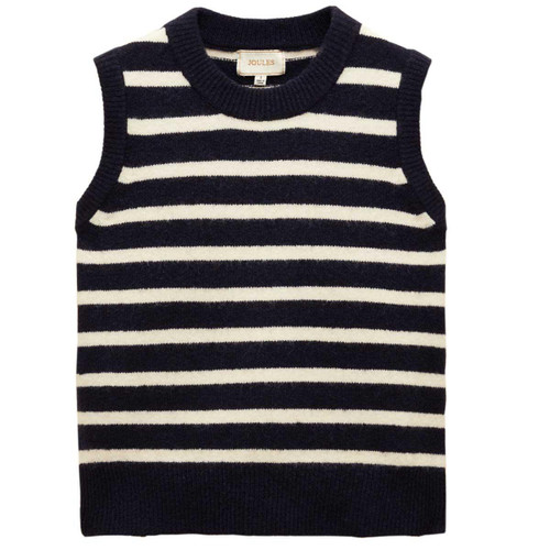 Navy Stripe Joules Womens Holly Stripe Knitted Vest