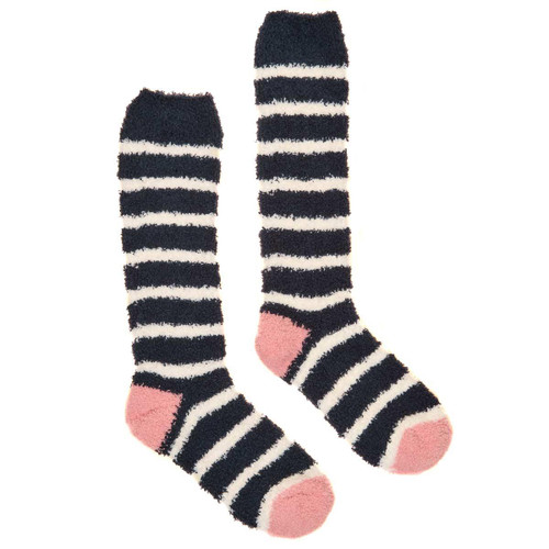 Multi Navy Joules Womens Fluffy Socks