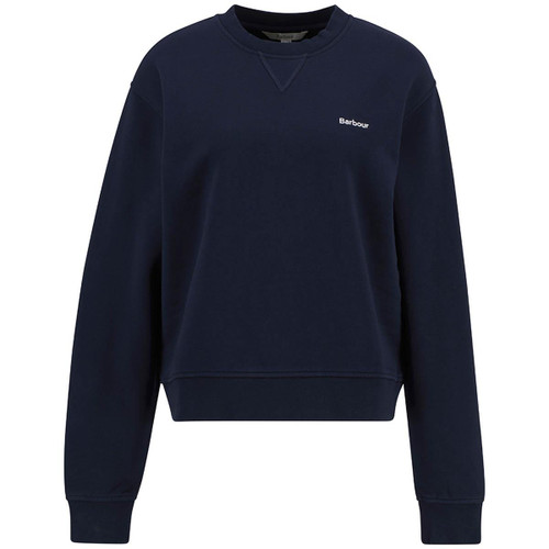 Navy Barbour Womens Bede Os Crew Sweatshirt