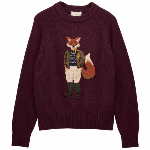 Wine Joules Womens Jonty Knitted Jumper Wine Joules Womens Jonty Knitted Jumper