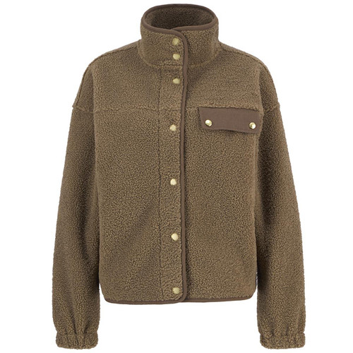 Military Brown Barbour Womens Mabel Fleece flat Military Brown Barbour Womens Mabel Fleece flat