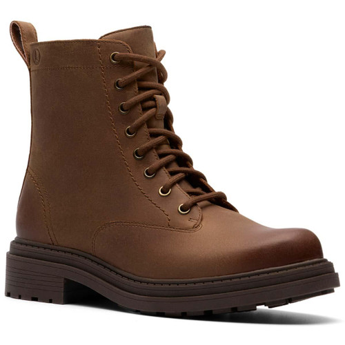 Walnut Leather Clarks Womens Orinoco3 Style Lace-Up Boots
