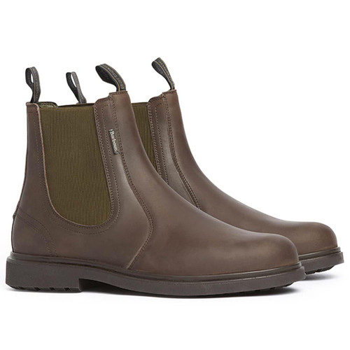 Dark Brown Barbour Mens Hale Chelsea Boot