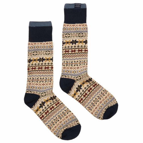 Neutral Joules Mens Alby Fair Isle Socks Neutral Joules Mens Alby Fair Isle Socks