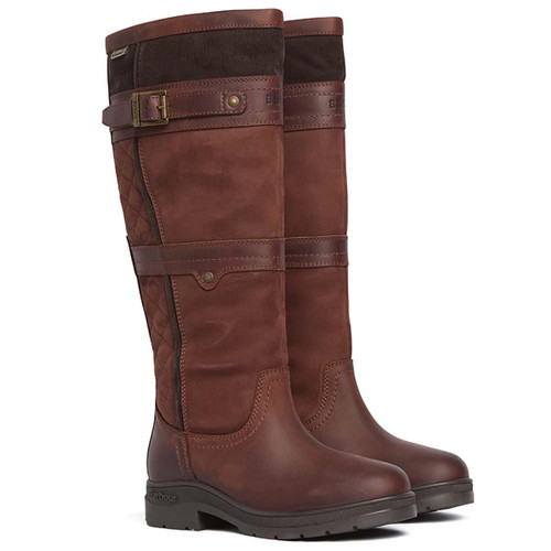 Mahogony/Chocolate Nubuck Barbour Womens Beaconsfield Tall Boot