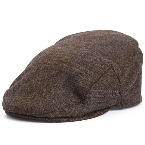 Coffee Barbour Mens Deveron Tweed Flat Cap Coffee Barbour Mens Deveron Tweed Flat Cap