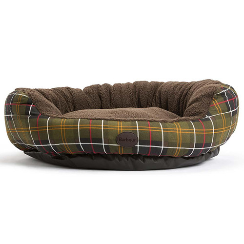 Classic Tartan Barbour Dog Snuggle Bed