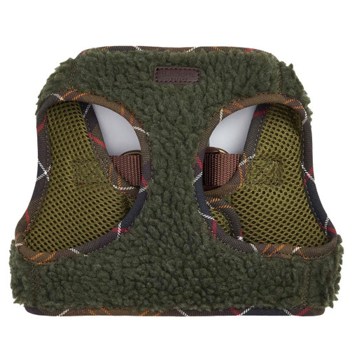 Olive Barbour Dog Fleece Harness
