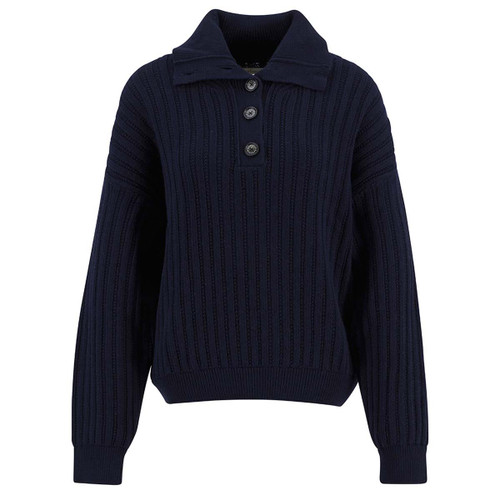 Navy Barbour Womens Norham Knitted Jumper
