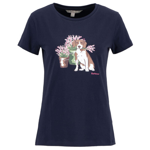 Navy Barbour Womens Bowland T-Shirt Navy Barbour Womens Bowland T-Shirt