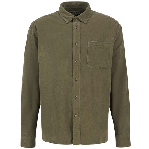 Olive Barbour Mens Bramside Relaxed Cord Shirt