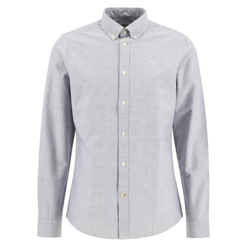 Grey Blue Barbour Mens Oxtown Tailored Shirt
