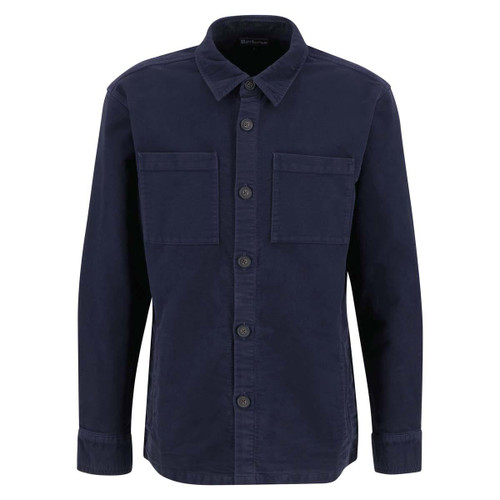 Navy Barbour Mens Regular Moleskin Overshirt