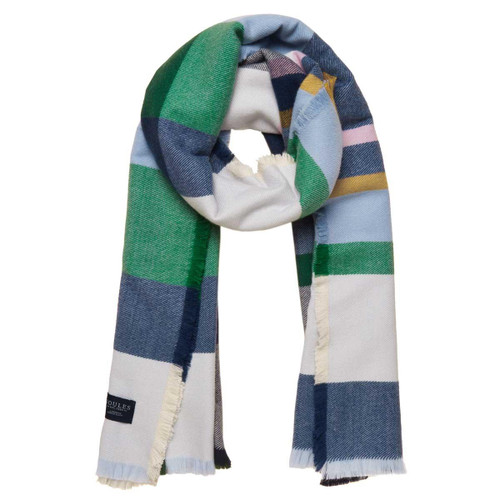 Green/Blue Joules Womens Bracewell Blanket Scarf