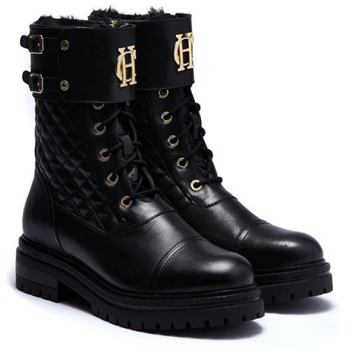 Black Holland Cooper Womens Camden Biker Boot