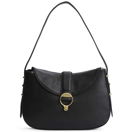Black Barbour Womens Alder Leather Sling Bag