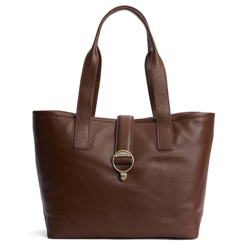 Brown Barbour Womens Alder Leather Tote Bag
