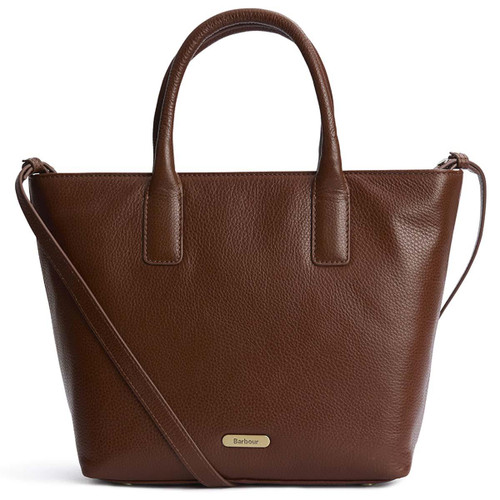 Brown Barbour Womens Birch Leather Tote Bag