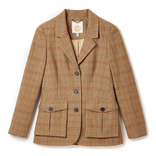 Check Joules Womens Foxley Tweed Blazer Jacket