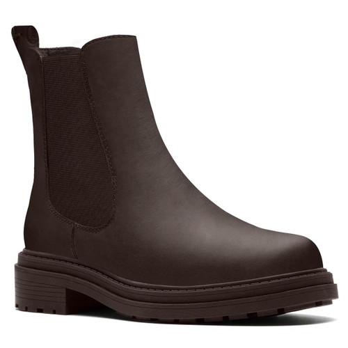 Dark Brown Leather Clarks Womens Orinoco 3 Top Boot