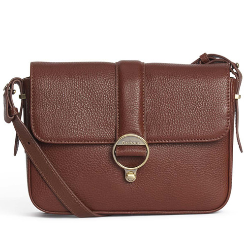 Brown Barbour Womens Rosa Leather Crossbody Bag